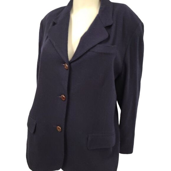 Vintage Lizsport Blue Blazer Womens size large - Picture 3 of 7